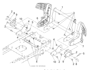 Brush Guard Diagram and Parts List for XT2-SLX50EFI (13AZA2CQ210)(2018) Cub Cadet Lawn Tractor